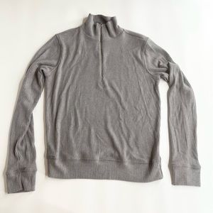 Joes Jeans Size Medium Womens Quater Zip Heather Gray Sweater Made in USA NWT